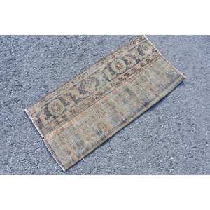 Tapis Vintage en Laine Turque de 1.5X3 pieds, Tissage Plat Patchwork Beige et Marron, pour Décorations de Salon, Support en Latex - Product Image 3