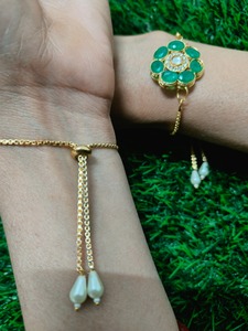 สร้อยข้อมือ Boho kundan สารพันปรับได้สายรัดข้อมือที่ไม่ซ้ำกันของขวัญแต่งงาน haldi megavordesign rakhi พิเศษ - Product Image 6