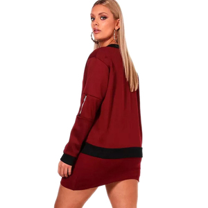 แจ็กเก็ตผ้าขนแกะแขนเต็มสำหรับผู้หญิงเสื้อแจ็คเก็ตแขนสั้นแบบสั่งทำได้ - Product Image 2