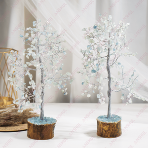 Árbol de la Vida de Cristal de Aguamarina de Calidad Premium AAA con 300 Piedras Preciosas, Diseño Elegante, para la Sanación Emocional y la Paz, Decoración para el Hogar - Product Image 2