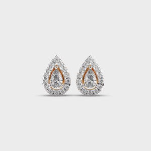 Pendientes de Diamantes con Corte de Pera, Oro Sólido de 18K, Chapado en Rodio, Joyería de Lujo para Mujer, para Bodas - Product Image 1