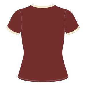 เสื้อยืดผู้หญิง แขนยาว แต่งขอบตัดสี ผ้าเชนิล สีมารูน โทนกลาง ไซส์ใหญ่ ผ้าโพลีเอสเตอร์ กันยับ สไตล์เกาหลี สำหรับฤดูร้อน ด้านหน้า - Product Image 3