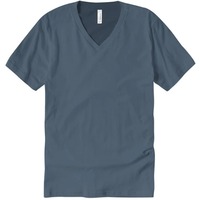 Heather Grijs 2020 Unisex Fijn Jersey Korte Mouw V-Hals Zacht T-Shirt Unisex Jersey Met Korte Mouwen V-Hals T-Shirt