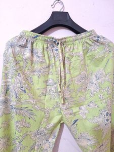 ชุดนอนผ้าฝ้ายลายดอกมะนาวชุดนอนสีพาสเทลบานสีเขียวมะนาว - Product Image 4