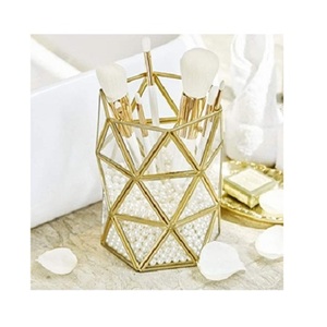 Soporte para brochas de maquillaje de vidrio y metal, soporte para brochas cosméticas de tamaño de forma personalizado hecho a mano para los más vendidos - Product Image 6