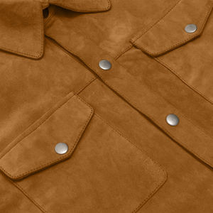 Chemise décontractée en daim personnalisée pour homme, dernier style, avec un seul bouton, respirante, manches longues et poche, pour l'hiver - Product Image 4