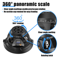 Support de caméra universel à ventouse en alliage d'aluminium et silicone avec rotation panoramique à 360° pour appareil photo reflex numérique et caméra d'action