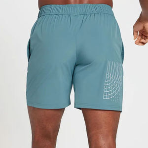 Pantalones cortos de gimnasio para hombre con cintura elástica con cordón, pantalones cortos de gimnasio de tela duradera para uso en gimnasio y deportes al aire libre - Product Image 6