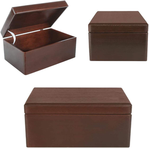 Conris Luxury Handmade Carved Wooden Rectangle Jewelry Gift Storage <b>Box</b> Custom Size Eco-Friendly Hinged <b>Lid</b> Home <b>Decoration</b> - Product Image 2