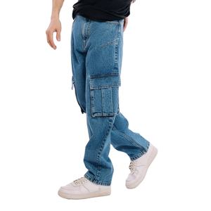 Pantalones Vaqueros de Mezclilla de Primera Calidad para Hombre, Venta al Por Mayor OEM, Precio Económico, Pantalones Vaqueros con Bolsillos Cargo, Lavables, Estilo Urbano - Product Image 2
