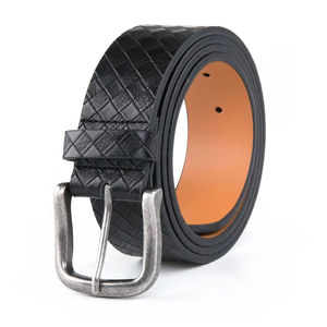 Cinturones Modernos para Hombre con Hebilla Cuadrada de Cuero Vacuno Vintage de Color Sólido, Diseño de Letras, Impermeables, con Logotipo Personalizado - Product Image 2