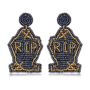 Compre los mejores y excelentes accesorios navideños de Halloween, venta al por mayor, Pendientes colgantes de calavera de calabaza para mujer, Compre Ahora al mejor precio - Product Image 4