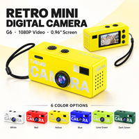 Mini caméra numérique G6 rétro de poche avec enregistrement vidéo 1080P, écran de 0,96 pouce, disponible en 6 couleurs
