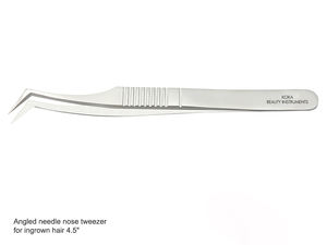 Pinza de Nariz de aguja en ángulo Tamaño 4,5 pulgadas (Mejor para pestañas) por Koka International - Product Image 5