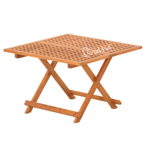 Table de jardin moderne et simple Mobilier d'extérieur de qualité supérieure Table pliante carrée en bois de teck, parfaite pour le camping - Product Image 5