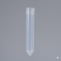 Tubo de Ensayo de Laboratorio de Plástico de 10 ml, Estéril, para Centrifugado, Diseñado para Laboratorios de Diagnóstico que Requieren un Procesamiento de Muestras Estable y Uso en Centrifugadoras