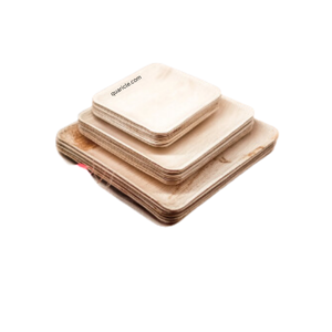Platos Desechables Cuadrados de Areca 100% Naturales, Ecológicos y Biodegradables, Tamaños 10\", 9\", 8\", 7\", 6\", 5\", 4\", para Navidad, Eventos y Cumpleaños - Product Image 1