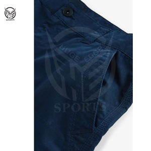 บริการ OEM กางเกงขาสั้นคาร์โก้ลำลองสำหรับผู้ชาย สไตล์ปรับแต่งได้ ปิดด้วยเชือกผูก ระบายอากาศ กันลม แห้งเร็ว ผ้าฝ้าย 100% - Product Image 4