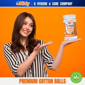 Bolas de Algodón Blanco Puro NIDY, Algodón Suave e Higiénico de Primera Calidad para Cuidado Diario, Maquillaje y Uso para Bebés, Paquete de 100 Unidades en Tarro. - Product Image 6
