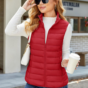 Nouveau hiver personnalisé femmes vêtements manteau bouffant sans manches veste coton rembourré noir femmes bouffant gilet - Product Image 5