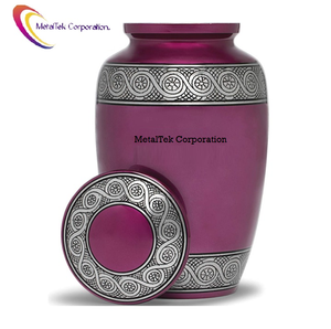 Urnes funéraires classiques en argent, design blanc, fournitures funéraires, urne funéraire en métal de haute qualité pour cendres humaines, pots à bas prix - Product Image 4