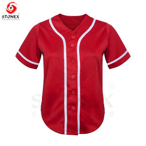 เสื้อเบสบอลแขนสั้นสำหรับผู้หญิงเสื้อมีกระดุมระบายอากาศได้ดีเสื้อกีฬา2024มีหลายสีให้เลือกโลโก้ได้ตามต้องการ - Product Image 4