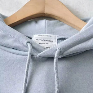 เสื้อฮู้ดสตรีทขนแกะรุ่นครอปสำหรับผู้หญิงมีโลโก้ด้านหน้าทรงหลวมเปิดไหล่ตกปรับสี/ขนาดได้สำหรับฤดูหนาว - Product Image 6