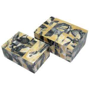 Caja de fregona única, collar, joyería, cajas decorativas, embalaje de logotipo personalizado más vendido, artículo de artesanía india, artículo de regalo de hueso de cuerno - Product Image 2