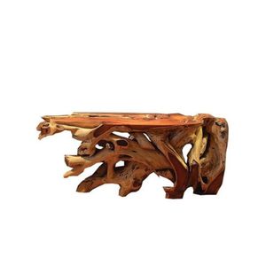 Mesa de consola de rama de árbol salvaje superventas, forma Natural, Marrón fuerte para muebles para el hogar - Product Image 1