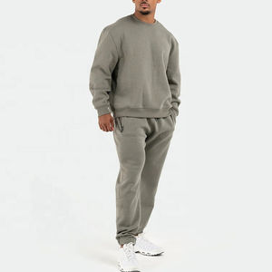 กางเกงวอร์มลำลองเอวยางยืดโอเวอร์ไซส์มีกระเป๋ามีซิปกางเกงผ้าฟลีซผ้าฝ้ายโพลีเอสเตอร์ - Product Image 4