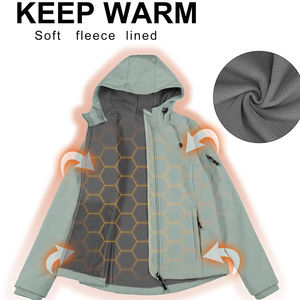 Veste Softshell unisexe légère, imperméable, respirante, chaude, anti-plis, séchage rapide, col roulé – Grande Vente - Product Image 2