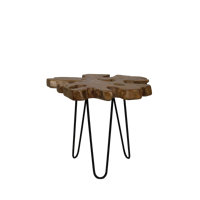 Table ovale gonflable éco-responsable moderne et minimaliste avec plateau en teck Gubuk Bali F011018 pour le mobilier de la maison, salon