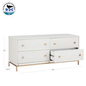 Meubles de chambre à coucher de luxe, tables de chevet, faux shagreen, commode moderne à 3 tiroirs, convertible, extensible, pliable, DAPHOCO Vietnam - Product Image 6