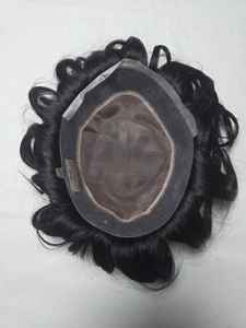 Prothèse capillaire bouclée pour homme en cheveux humains mono-base australiens - Cheveux Remy bruts d'Alibaba - Product Image 3