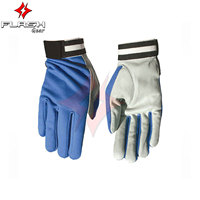 Gants de football professionnels personnalisés avec logo, design et couleur sur mesure, pour sports de plein air, à doigts complets, antidérapants, en polyester, à enfiler
