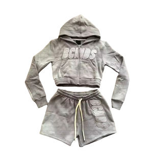 Survêtement personnalisé pour femmes avec paillettes, style élégant, matière de qualité, style décontracté, techniques d'impression, sweat-shirt - Product Image 1