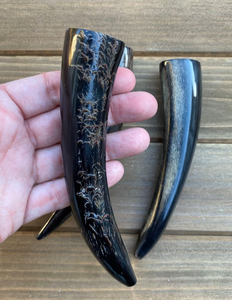 Venta al por mayor de puntas de cuerno de búfalo pulido de ágata negra y cuerno natural de color, hechas a mano, estilo animal, regalo de empresa de S a Sons Exports - Product Image 3