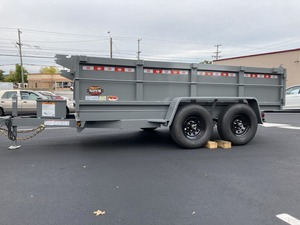 Remolque volquete al por mayor 6x10 Remolque volquete cubierto gris a la venta - Product Image 5