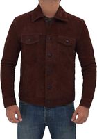 Veste de motard en cuir véritable marron en daim de haute qualité pour hommes Bomber en cuir suédé toutes saisons pour l'hiver