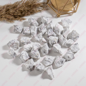 หินอัญมณีฮาวไลท์สีขาวบำบัดตามธรรมชาติหินอิมเพ็กซ์แกะสลัก RR-HOW-S - Product Image 1