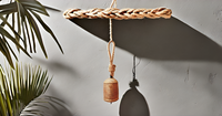 Campanas de vaca rústicas Vintage hechas a mano, decoración colgante de pared de hierro forjado con acabado de aluminio, adornos de jardín de la suerte