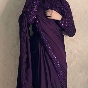 Sari para Mujer, Diseño Hermoso, para Bodas y Fiestas, Bordado a Mano, Nuevo Diseño, Vestidos de Noche para Mujer, Gran Venta - Product Image 6