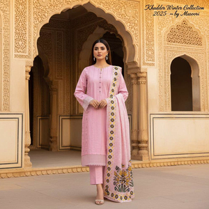 Colección Masoori 2025, Salwar Kameez Casual de 3 Piezas, Corte Regular, Khaddar Moderno de Alta Calidad para una Elegancia sin Esfuerzo en Invierno - Product Image 2
