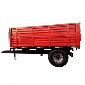 Membeli Kualitas Atas 4 Roda 3-10 Ton Pertanian Pertanian Trailer 2 Roda Hidrolik Dump Trailer Traktor