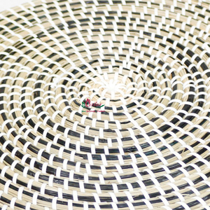 Manteles individuales redondos artesanales de algas marinas de Artex Dong Thap, manteles naturales hechos a mano para comedor de estilo bohemio y de granja - Product Image 3