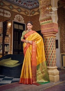 Dernier modèle FABZONE Avyuktha, sari de haute qualité en soie tissée, imprimé numériquement, en georgette, fantaisie, Inde et Pakistan - Product Image 5