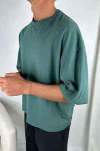 Camisetas de Hombre de Alta Calidad, 220 g/m², Corte Cuadrado, Ajuste Regular, 100% Algodón, Hombros Caídos, Logotipo Personalizado, Color Sólido, Transpirables - Product Image 2