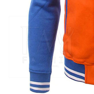 Men's 100% Polyester Canvas Letterman <b>Jacket</b> with Elastic Cuff and <b>Long</b> Sleeves Customizable Private Labels' Design - Product Image 5