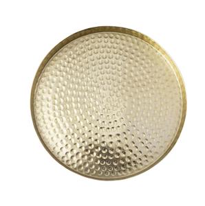 Poignées de plateau décoratives en laiton dorées faites à la main Table basse ovale ottomane de service en aluminium du fournisseur en gros pour le salon - Product Image 5