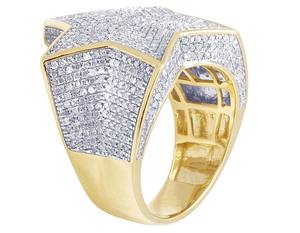 Bague rappeur en forme d'étoile de championnat Hip Hop VVS Moissanite et diamant entièrement glacée en argent S925 personnalisée pour hommes - Product Image 5